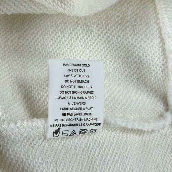 SPIRITUAL GANGSTER Universe Crewneck Sweatshirt Sz S Ivory White Graphic Cotton - Picture 6 of 12